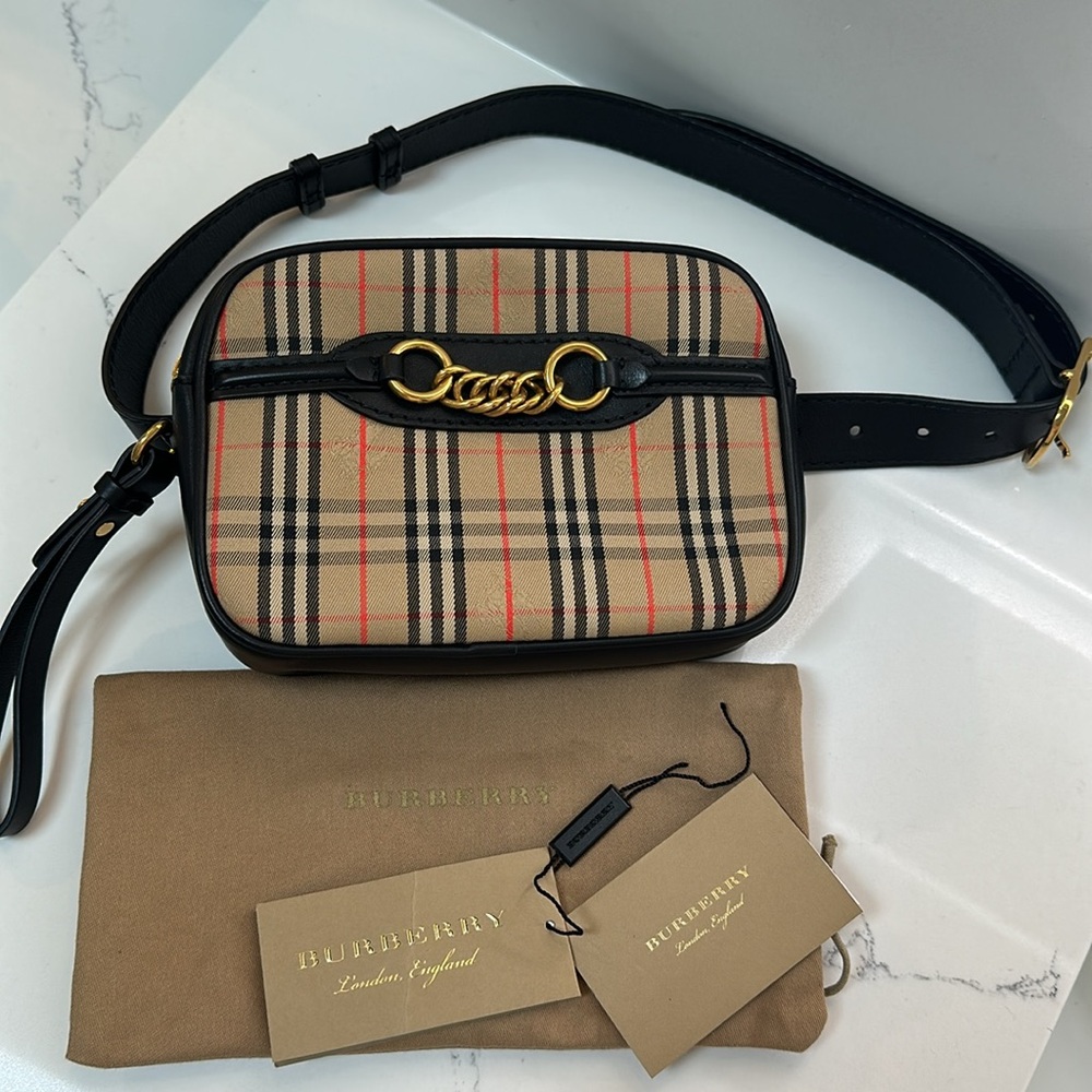 Burberry Link Bum Bag 1983 Check Smooth